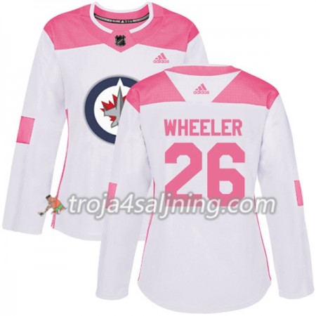 Winnipeg Jets tröja Blake Wheeler 26 Vit 2017-2018 Adidas Rosa Fashion Authentic - Dame NHL Tröjor Winnipeg Jets tröja Blake Wheeler 26 Vit 2017-2018 Adidas Rosa Fashion Authentic - Dame NHL Tröjor